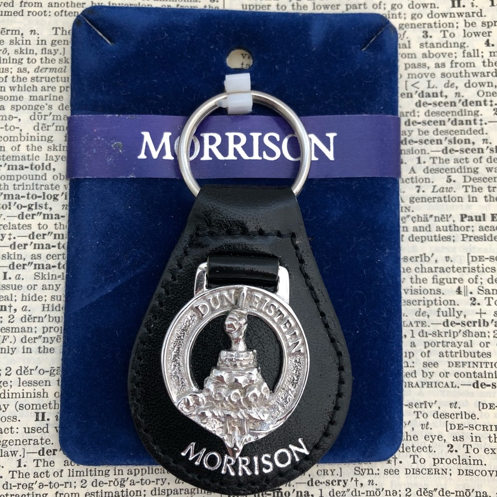 🏴󠁧󠁢󠁳󠁣󠁴󠁿NEW Clans of Scotland Silver Crest Morrison Keyring